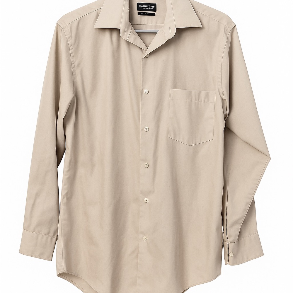 Van Heusen Men's Classic Tan Dress Shirt | 15 32/33 M Fitted